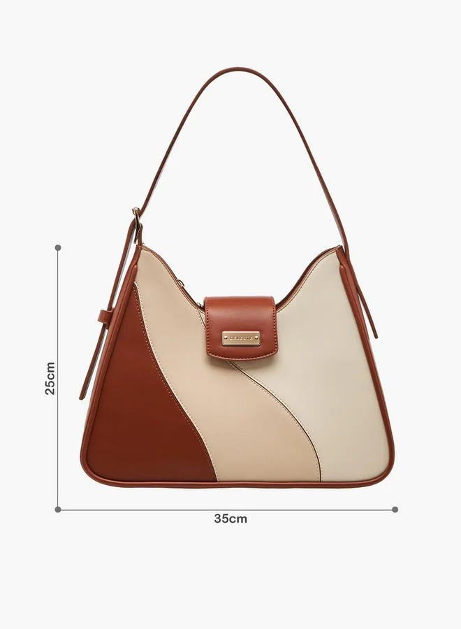 سيليست حقيبة كتف بألوان متداخلة مع حزام قابل للتعديل